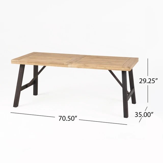 Alt view image 5 of 7 - Outdoor Dining Set with Benches and Dining Table 3 pcs, Grey Black, Acacia Wood, Patio Furniture Sets