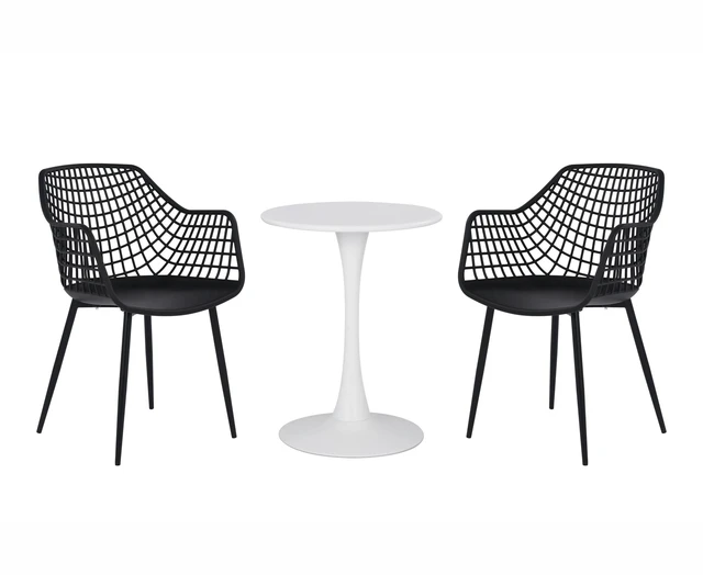 Main image of Patio Bistro Set, Black, Plastic, Patio Furniture Sets
