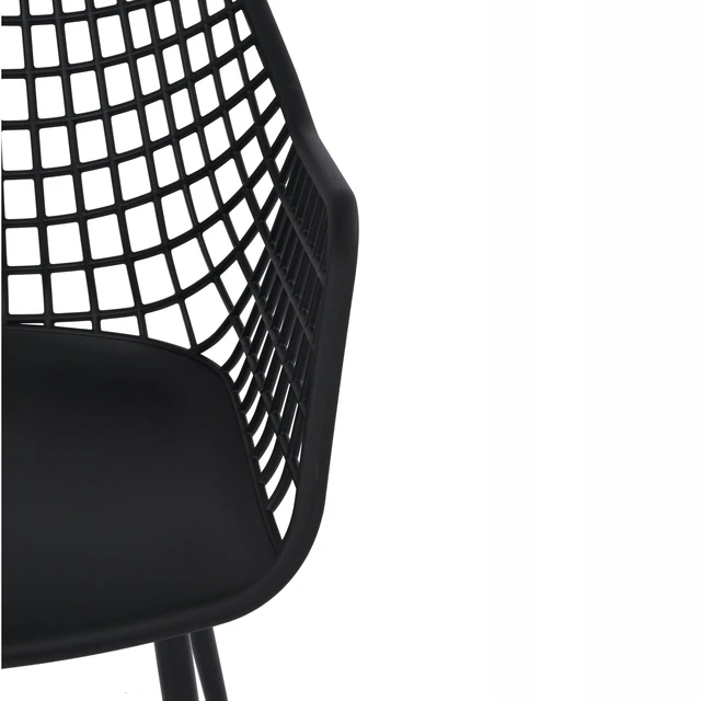 Alt view image 5 of 5 - Patio Bistro Set, Black, Plastic, Patio Furniture Sets