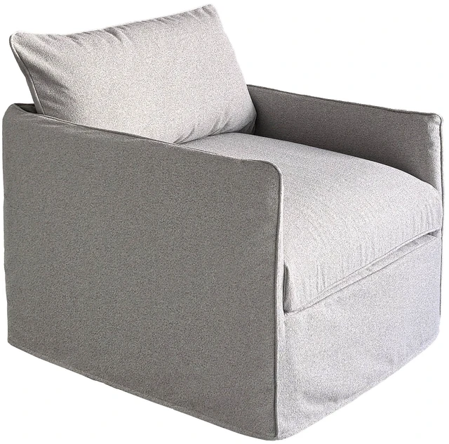 Alt view image 2 of 6 - Arm Club Chair, Grey, Fabric and Metal, Patio Seating