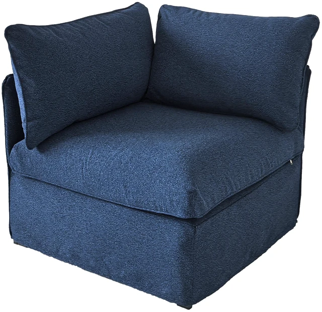 Main image of Corner Chair, Blue, Fabric and Metal, Patio Seating