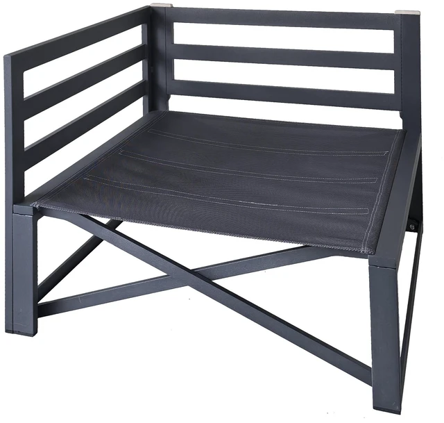 Alt view image 5 of 5 - Corner Chair, Blue, Fabric and Metal, Patio Seating