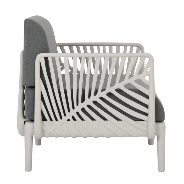 Alt view image 5 of 6 - Modular Patio Armchair, Grey, Plastic, Patio Seating
