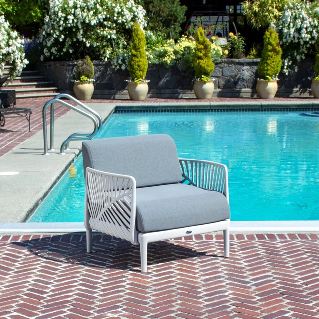 Alt view image 4 of 6 - Modular Patio Armchair, Grey, Plastic, Patio Seating