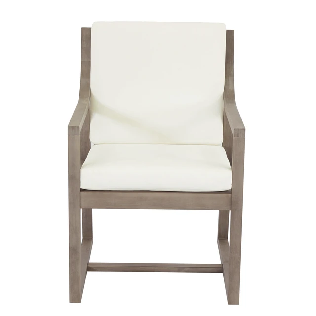 Alt view image 3 of 7 - Outdoor Chairs Set Chair Set Outdoor Furniture for Patio, Garden Beige Cushion, Brown, Acacia Wood and Polyester, Patio