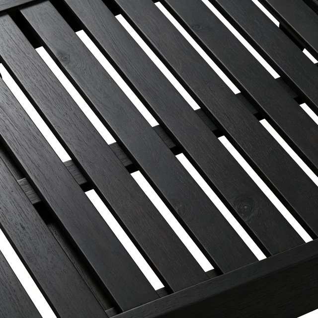 Alt view image 3 of 7 - Chaise Lounge Cushion, Black, Acacia Wood, Patio Seating