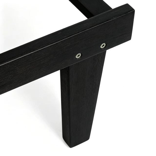 Alt view image 6 of 7 - Chaise Lounge Cushion, Black, Acacia Wood, Patio Seating