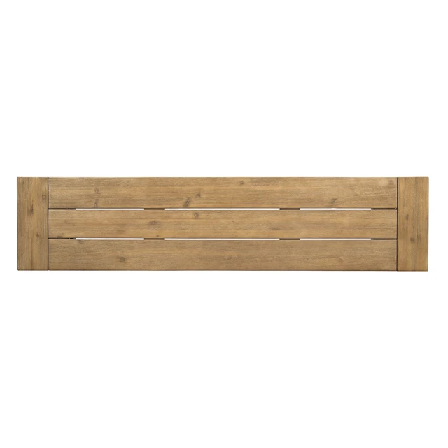 Alt view image 7 of 7 - Outdoor Bench with Slat Panel Design and Wood Frame Set, and, Grey, Acacia Wood, Patio Seating