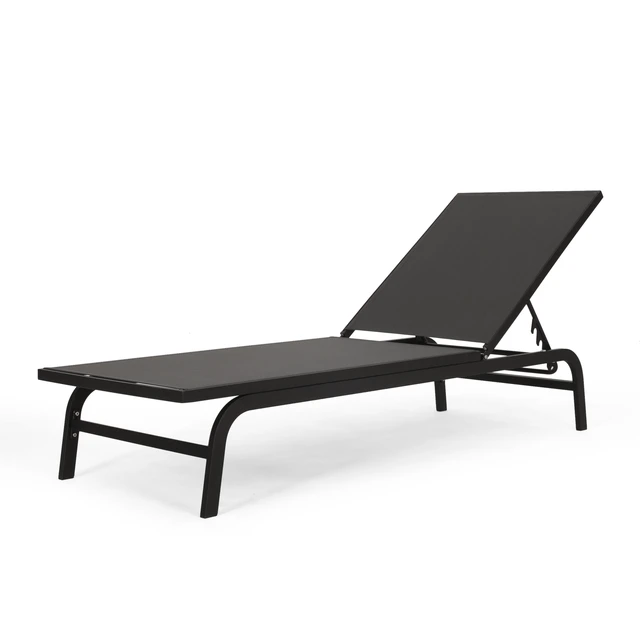 Alt view image 7 of 7 - Chaise Lounge, Dark Grey, Aluminium, Patio Seating