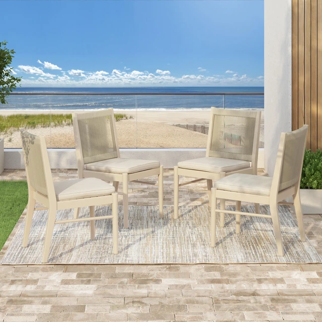 Main image of Dining Chair, Beige, Acacia Wood, Patio Seating