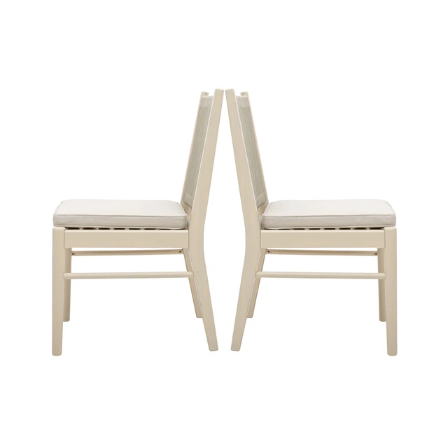 Alt view image 6 of 7 - Dining Chair, Beige, Acacia Wood, Patio Seating