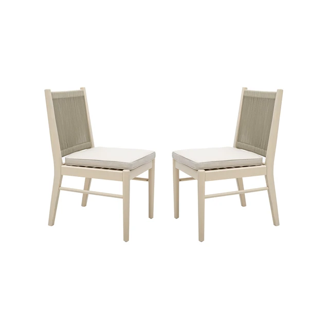 Alt view image 7 of 7 - Dining Chair, Beige, Acacia Wood, Patio Seating
