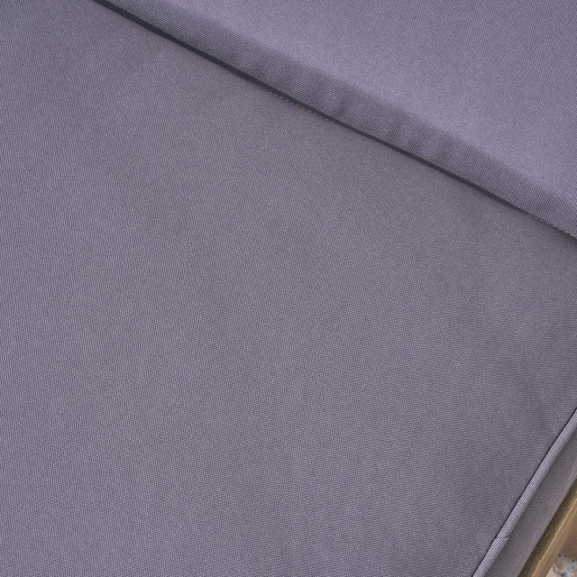 Alt view image 5 of 7 - Chaise Lounge Cushion, Grey, Wood and Fabric, Patio Seating