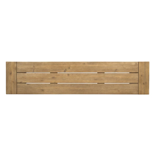 Alt view image 7 of 7 - Outdoor Bench with Slat Panel Design and Wood Frame, and, Grey, Acacia Wood, Patio Seating