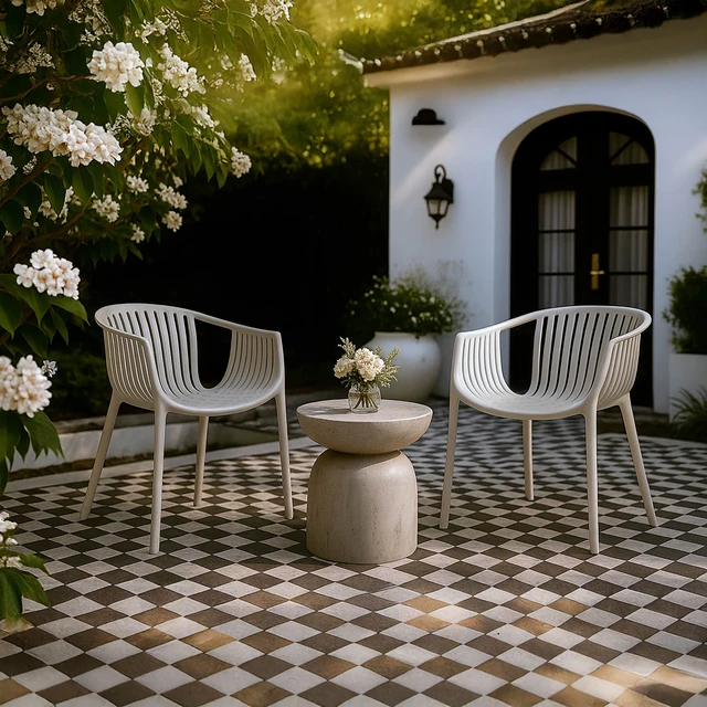 Alt view image 6 of 6 - Patio 2pk Chair, Grey, Plastic, Patio Seating