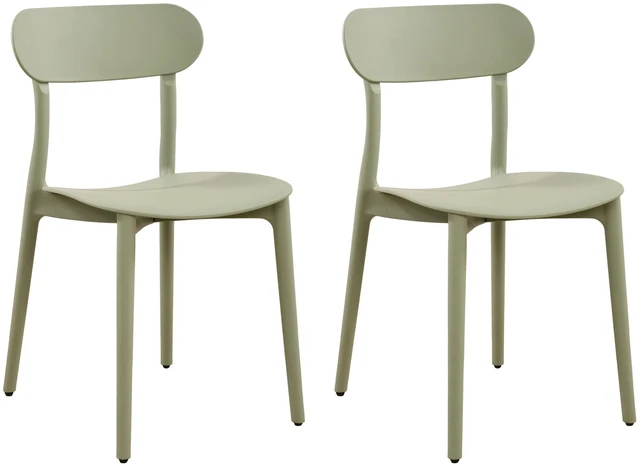 Main image of Patio Stalking Chair Set, Green, Plastic, Patio Seating