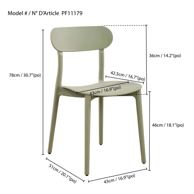 Alt view image 2 of 7 - Patio Stalking Chair Set, Green, Plastic, Patio Seating