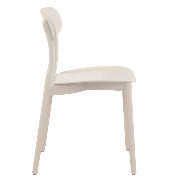 Alt view image 2 of 7 - Patio Stalking Chair Set, Cream, Plastic, Patio Seating