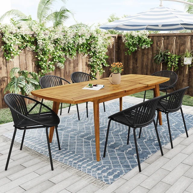 Alt view image 2 of 4 - Patio Dining Chairs Stackable Chairs with Breathable Design Simple Art Set, Metal Legs Plastic Backrest, Black, Metal