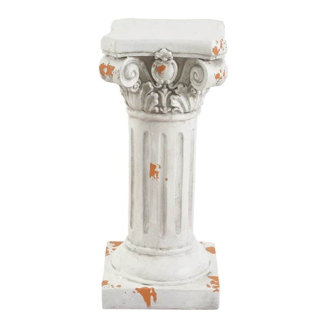 Alt view image 7 of 7 - 22.44 Inch Ionic Pedestal Plant Stand, Decorative Pedestal Side Table for Indoor Outdoor Entryway Garden Assembly