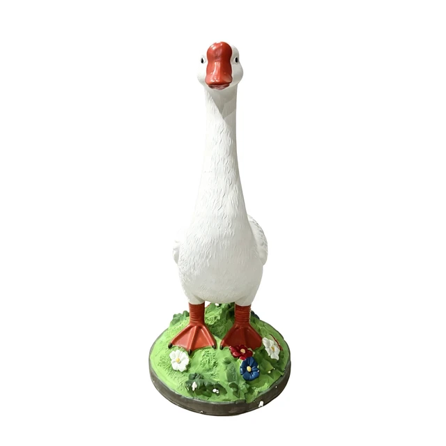 Alt view image 7 of 7 - 20 Inch DIY Paintable Goose Garden Statue, Magnesia Outdoor Yard Sculpture Goose Decor for Patio Lawn, White, Magnesium