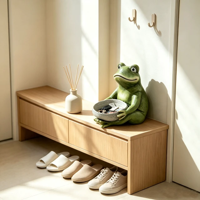 Alt view image 6 of 7 - 15 Inch Moss Frog Statue Holding Bowl, Animal Bird Feeder Figurine Outdoor Garden Landscape Sculpture Ornament