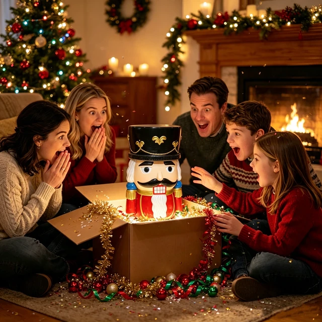 Alt view image 5 of 7 - 19 Inch Nutcracker Soldier Stool, Retro Christmas Character Side Table Decor Indoor and Outdoor Creative Figurine Seat