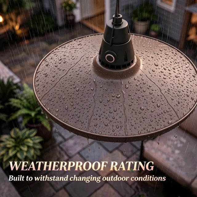 Alt view image 5 of 7 - Hanging Electric Patio Heater, Waterproof Infrared Outdoor Heater with Carbon Fiber Heating Tube and Remote Control