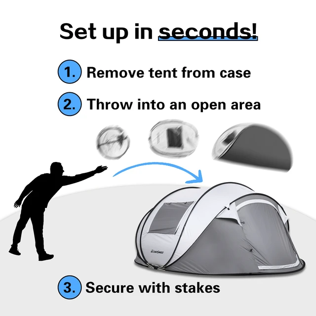 Alt view image 3 of 7 - 4 to 6 Persons Pop-Up Boat Tent, White Gray, Polyethylene