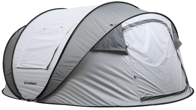 Main image of 4 to 6 Persons Pop-Up Boat Tent, White Gray, Polyethylene