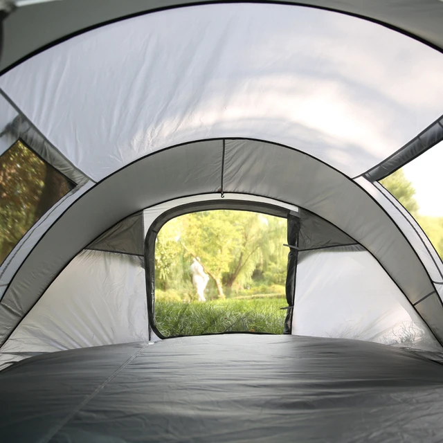 Alt view image 2 of 7 - 4 to 6 Persons Pop-Up Boat Tent, White Gray, Polyethylene