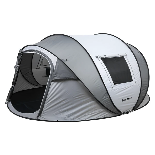 Alt view image 5 of 7 - 4 to 6 Persons Pop-Up Boat Tent, White Gray, Polyethylene