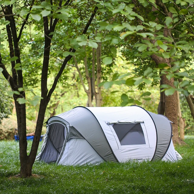 Alt view image 3 of 7 - 4 to 6 Persons Pop-Up Boat Tent, White Gray, Polyethylene