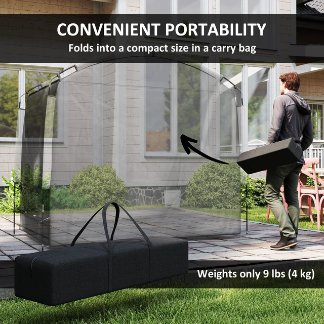 Alt view image 3 of 7 - Bike Storage Tent, Portable Bicycle Storage Shed Waterproof Outdoor Bike Cover with Oxford Fabric and Carry Bag for 3