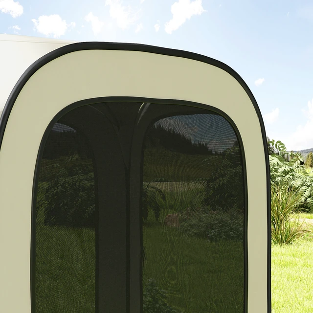 Alt view image 3 of 7 - 11 ft Pop Screen Tent, Portable Camping Gazebo Canopy Screen with Oxford Cloth and Carry Bag for Patio Deck