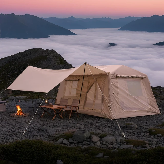 Main image of m Inflatable Tents for Camping, Blow Tent with Hand Pump Easy Setup Inflatable Season with Canopy Waterproof Oxford Air