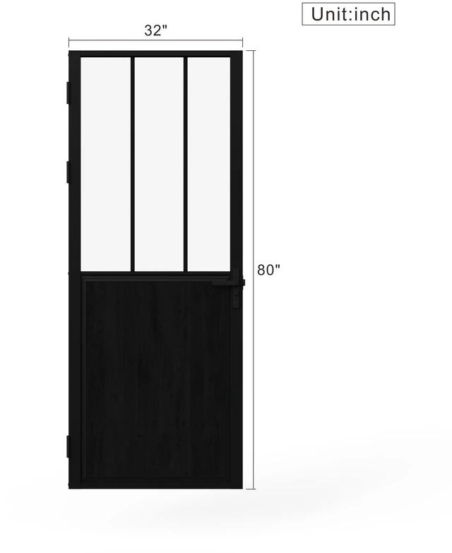 Alt view image 2 of 7 - French Interior Door Slab, Inchx 80 Inch Slab Door for Closet Certified Tempered Glass with MDF Panle Long Lasting