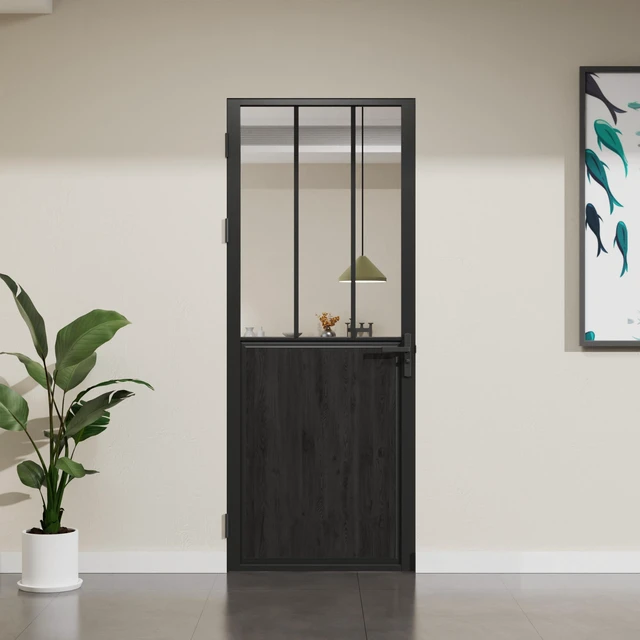 Alt view image 7 of 7 - French Interior Door Slab, Inchx 80 Inch Slab Door for Closet Certified Tempered Glass with MDF Panle Long Lasting