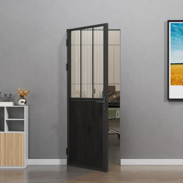Main image of French Interior Door Slab, Inchx 80 Inch Slab Door for Closet Certified Tempered Glass with MDF Panle Long Lasting