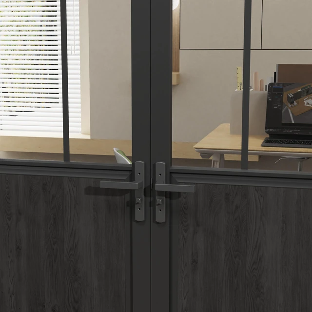 Alt view image 5 of 7 - French Interior Door Slab, Inchx 80 Inch Slab Door for Closet Certified Tempered Glass with MDF Panle Long Lasting
