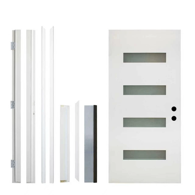 Alt view image 4 of 5 - Inchx 80 Inch Fiberglass Entry Door Frame, Left Hand Inswing 4 Fiberglass Door Jambs Frames Are Not Sold Separately