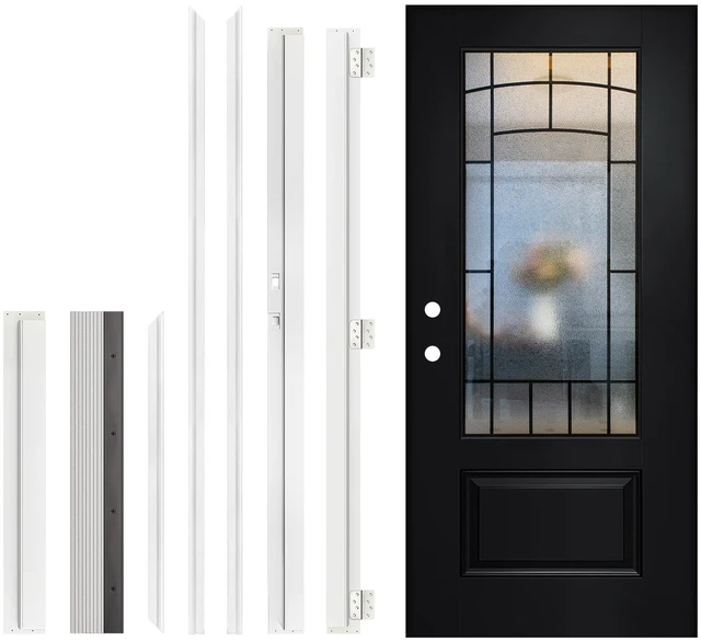 Alt view image 4 of 5 - Inchx 80 Inch Fiberglass Entry Door Frame, Right Hand Inswing 4 Fiberglass Door Jambs Frames Are Not Sold Separately