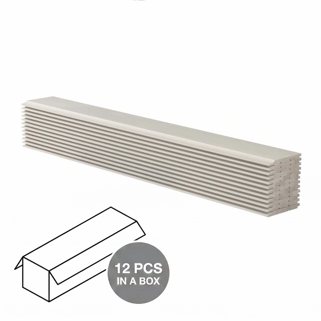 Alt view image 4 of 7 - Pack 48 6 Inch Cedar Wall Panels, Indoor Outdoor Wall Cladding Solid Decorative Siding for Living Patio DIY Easy