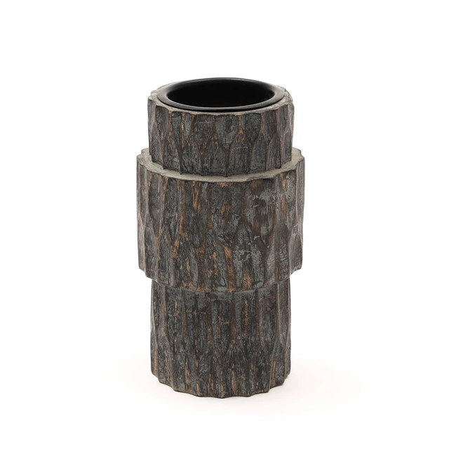 Alt view image 3 of 5 - Decorative Wooden Centerpiece Candle Holder 3.5 Candle Stand for Any Occasion, Walnut, Wood