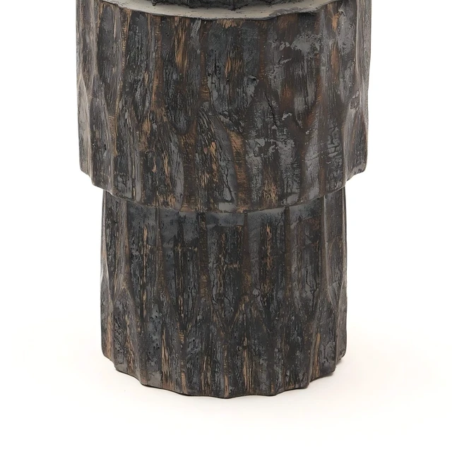 Alt view image 4 of 5 - Decorative Wooden Centerpiece Candle Holder 3.5 Candle Stand for Any Occasion, Walnut, Wood