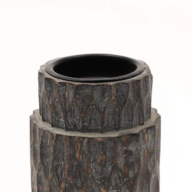 Alt view image 5 of 5 - Decorative Wooden Centerpiece Candle Holder 3.5 Candle Stand for Any Occasion, Walnut, Wood
