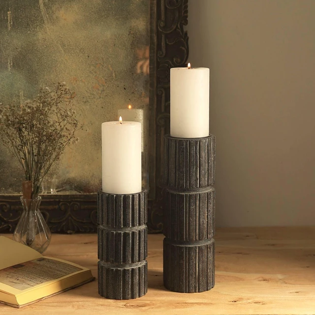 Main image of Decorative Centerpiece Candle Stand for Any Occasion, Natural, Wood