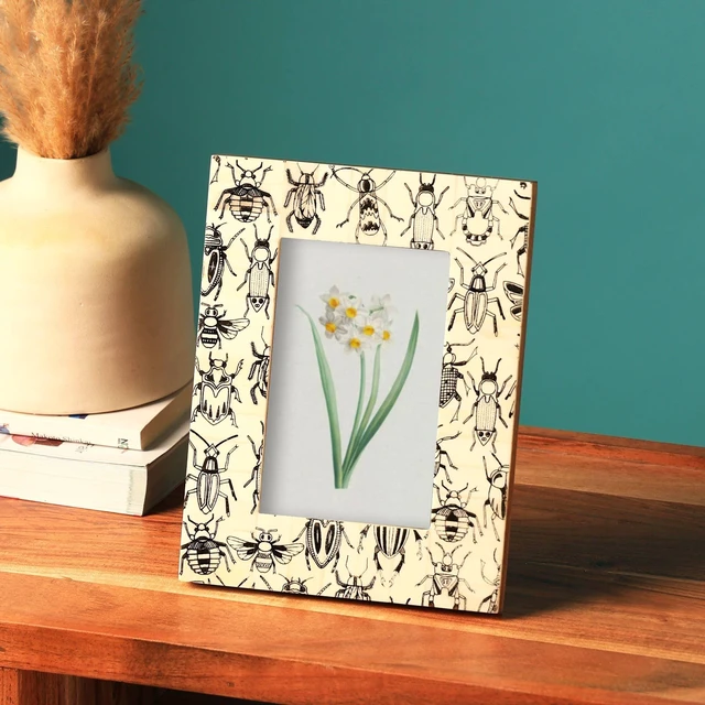 Main image of Decorative Bone Table Top Photo Frame Picture Frame 4, White