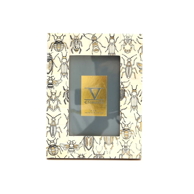 Alt view image 3 of 5 - Decorative Bone Table Top Photo Frame Picture Frame 4, White