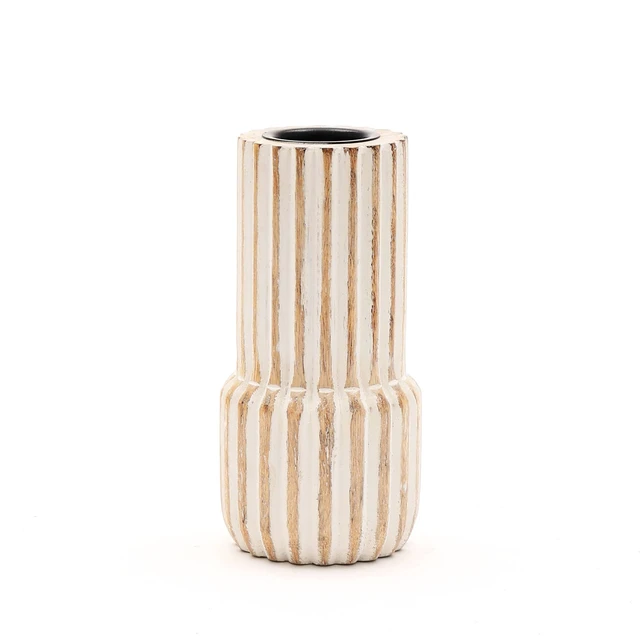 Alt view image 2 of 5 - Decorative Wooden Centerpiece Candle Holder 4 Candle Stand for Any Occasion, Walnut, Wood